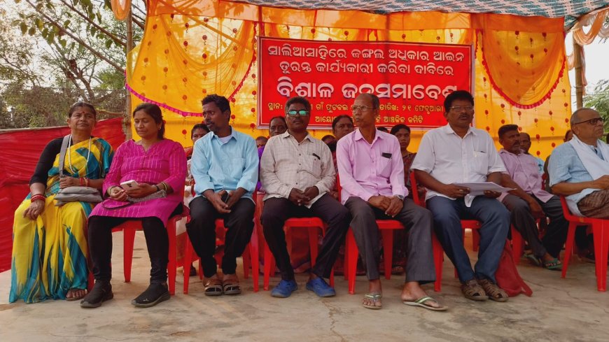 ସାଲିଆସାହିରେ ଜଙ୍ଗଲ ଅଧିକାର ଆଇନ କାର୍ଯ୍ୟକାରୀ କରିବା ଦାବିରେ ବିଶାଳ ଜନସମାବେଶ